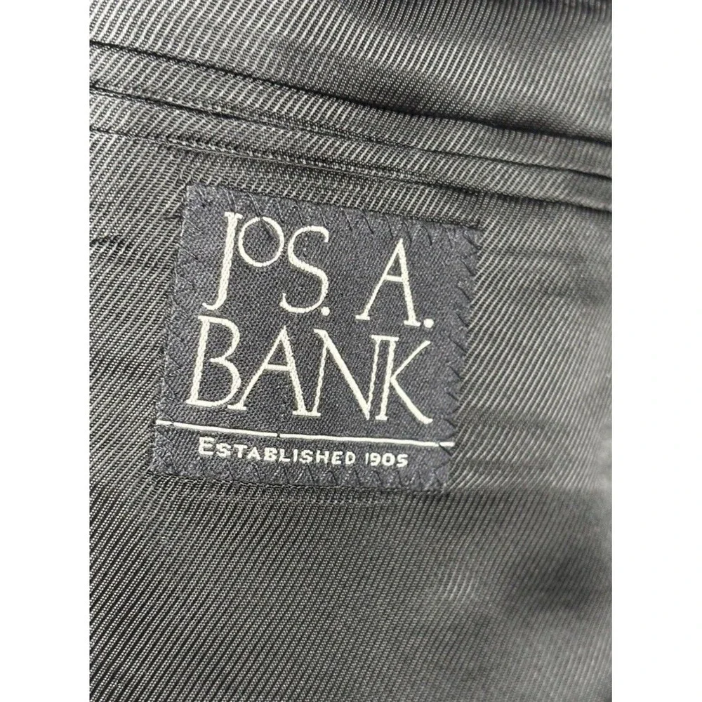 Vtg JOS A BANK Men’s 50L Tuxedo Set 100% Wool Black - Cummerbund & Garment Bag